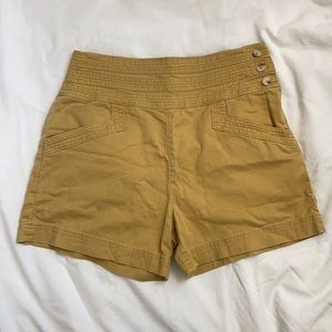 Yellow Anthropologie Shorts